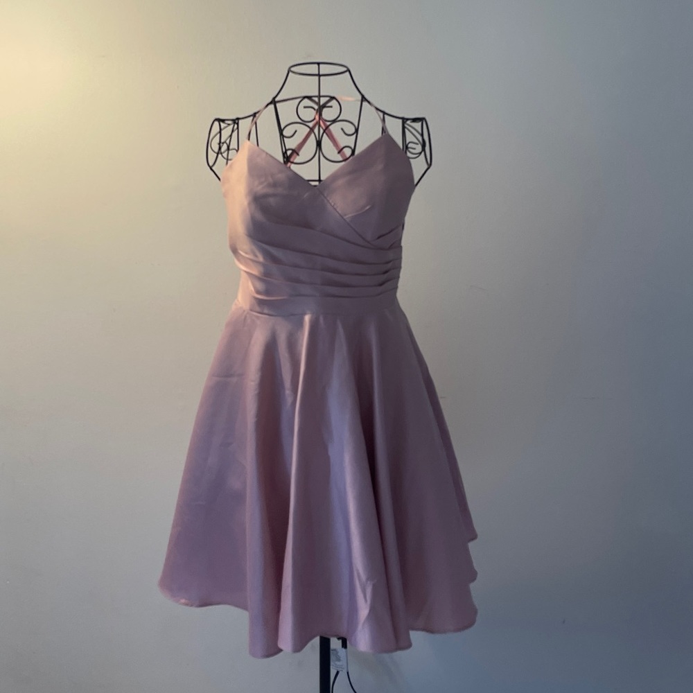 Pink Princess Cut Tulle Mini Dress -SZ XL -PROM WEDDING FORMAL ATTIRE
